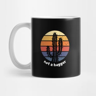 Cactus 'Not a Hugger' Retro Style Mug